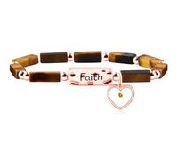 Mayfaith Heart Mustard Seed Charm Elastic Cord Strand Bracelet for Christian, Religious Rectangular Bar Stone Beaded Faith Bracelet for Women YA4856, One Size, Stone, Cubic Zirconia