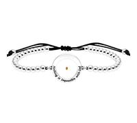 Mayfaith Round Charm Engraved with FAITH CAN MOVE MOUNTAINS/Nothing Is Impossible with God Mustard Seed Copper Beads Adjustable Bracelet Men Women Faith Jewelry, adjustable, Stainless Steel, no