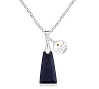 Mayfaith Round Mountain Mustard Seed Charm Adjustment Necklace, Christian Religious Trapezoidal Stone Belief Necklace, Gift for Thanksgiving Mother's Day Christmas YA4814, Adjustable, Stainless Steel