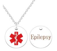 Mayfaith Simple & Elegant Medical ID Necklace, Emergency Health Alert Jewelry - Unisex Stainless Steel Identity Necklace, Gifts for Family and Friends YA4678, Adjustable, Stainless Steel, No Gemstone