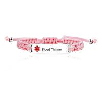 Mayfaith Sports Health Alert Bracelet, Handmade Customized Laser Carving ID Medical Bracelet, Stainless Steel Identity Recognition Medical Alert Jewelry for Men and Women, Adjustable, Stainless Steel