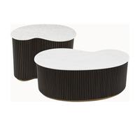 Mayfield Set of 2 Marble Top Coffee Tables - Brown