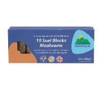 Mayfield Suet Blocks Mealworm Wild Bird Food - Pack of 10