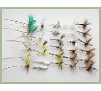 Mayflies for fly Fishing, 30 Mixed Drakes, Mayflies, Wulff & Many More, Size 10 Hook