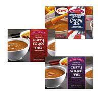 Mayflower Sauce Mix | Pack of 3 | Chinese Style Curry Sauce Medium 255g, Chinese Curry Sauce Extra Hot 255g, Southern Style Gravy Mix 255g
