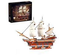 Mayflower Ship Building Block Kit - 2016PCS Detailed Sailing Vessel Bricks Set with Display Stand, Collectible Warship Model, Creative Gift for Collectors, Adults