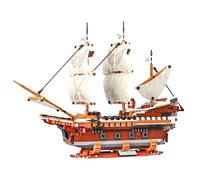 Mayflower Ship Model Building Blocks Kit, 2284 Pieces MOC Large Sailing Boat Building Bricks Contruction Kit, Collection Assembly Toy Gift for Teens and Adults