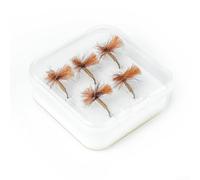 Mayfly Spinner Dry Fly Fishing Lure 5PCS Size 12# Realistic Feather Imitation Bait with High Carbon Steel Hooks for Trout
