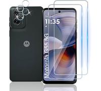 Mayfun Screen Protector for Motorola Moto G55 5G for Tempered Glass, [Pack of 2 + 2] Tempered Glass and Camera Protection, 9H Hardness Screen Protector, Anti-Scratch, Anti-Fall Screen Protector HD