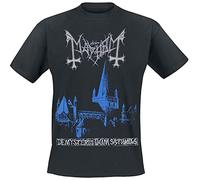 Mayhem De Mysteriis Dom Sathanas Men T-Shirt Black L, 100% Cotton, Regular