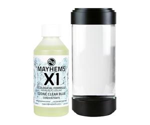 Mayhems - X1 Concentrate PC Coolant - Computer Water Cooling Fluid - Liquid Cooling, Eco Friendly Series, UV Fluorescent Blue, 250 ml, Ozone Clear Blue