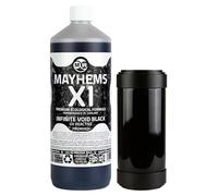 Mayhems - X1 Premixed PC Coolant - Computer Water Cooling Fluid - Liquid Cooling, Eco Friendly Series, UV Fluorescent, 1 Litre, Infinite Void Black