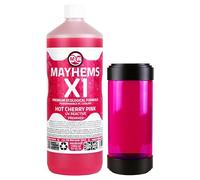 Mayhems - X1 Premixed PC Coolant - Computer Water Cooling Fluid - Liquid Cooling, Eco Friendly Series, UV Fluorescent, 1 Litre, Hot Cherry Pink