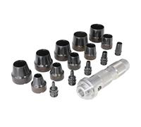 Mayhew Pro 66000 1/8-Inch to 1-3/16-Inch Imperial SAE Hollow Punch Set, 16-Piece