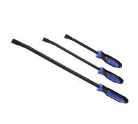 Mayhew Tools 14071BL Dominator Pro 3-Piece Pry Bar Set, 12", 17" & 25" Curved Pry Bars, Blue