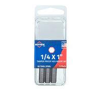 Mayhew Tools 18291-5 USA Tamperproof SAE Hex Insert Bit, 1/4 x 1, 5-Pack