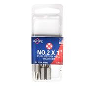 Mayhew Tools 18761-5 USA Phillips Pin Head Insert Bit, No. 2 x 1, 5-Pack