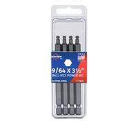 Mayhew Tools 19518-4 USA SAE Ball Hex Power Bit, 9/64 x 3.5, 4-Pack