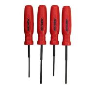 Mayhew Tools 31021 Micro Screwdriver Set, Red, 4-Piece Slotted & Phillips