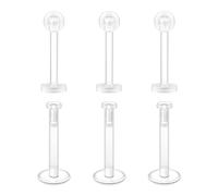 Mayhoop 16G Clear Tragus Helix Earrings Studs Transparent Piercing 10mm Flexible Acrylic Helix Piercing Lip Bars Retainers for Women Men
