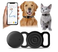 MAYHORY Cat Tracker Collar - Real Time GPS Pet Tracker for Cats and Dogs, No Monthly Fee & No SIM Required, Works with Apple Find My (iOS Only) | Airtag Cat Collar Alternative (Black, 1pcs)