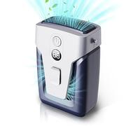 MAYHORY Portable Waist Fan, 3 Speeds Handsfree Waist Hanging Body Fans, 12000mAh USB Rechargeable Power Bank Portable Cooling Fans, Belt Fan for Outdoor Hiking Camping Worksite (Navy Blue)