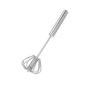 Mayhow Stainless Steel 14 Inch Spring Whisk, Hand Push Whisk Mixer, Milk Frother, Blender, Egg Beater, Milk Shaker, Coffee Maker, Silver