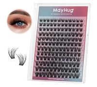 Mayhug 3D Effect Eyelash Extensions - Pack of 144 D Curl Cluster Lashes Fluffy 8-18 mm DIY Natural Fake Lashes (Flair)