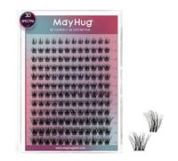 Mayhug 3D Effect Eyelash Extensions Single Lashes 144PCS with D Bend Cluster Lashes 8-18mm DIY Natural False Eyelashes (Spectrum)