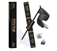 Mayhug Bond and Seal Lash Glue Waterproof Lash Bond and Seal 10ml Cluster Lashes Glue Bond and Seal Super Strong, 2 in 1 Bond and Seal Eyelash Glue for 72 Hours(Black)