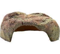 Mayhug Extra Large Reptile Hide Cave, Resin Rock Snake Den for Ball Python, Gecko, Bearded Dragon, Lizard, Turtle, Terrarium Habitat Decor, Natural Yellow-Brown