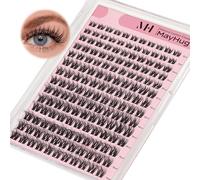 Mayhug Eyelash Cluster, 154 Pieces Cluster Lashes, Natural Look, Wispy Artificial Mink Eyelashes, C Curl Individual Eyelash Extensions for DIY at Home (8-16 mm, Soft)