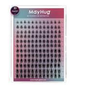 Mayhug Eyelash Extensions 3D Effect Individual Eyelashes 144 Pieces D Curl Cluster Lashes 8-18 mm DIY Natural Eyelashes Fake Lashes (Facet)