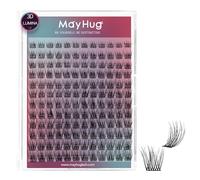 Mayhug Eyelash Extensions 3D Effect Individual Eyelashes 144 Pieces D Curl Cluster Lashes 8-18 mm DIY Natural Eyelashes Fake Lashes (Lumina)