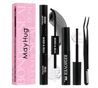 Mayhug Lash Bond and Seal with Lash Glue Remover and Tweezers for Lash Extension Clusters Fast Removal, Waterproof Eyeash Glue Lash Extension Remover Lash Applicator Tools for Beginners