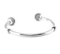 MAYILI Open Bangle 925 Sterling Silver DIY Fit for Orignal Pandora Jewelry for Women 17.5CM,17.5CM