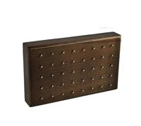MAYINGLON Ring Box Jewelry Black Walnut Solid Wood Cases Displays 1PC Flower Heart Star Hexagon Square Shape Body Piercing Ring Boxes For Jewellery(Type-H)