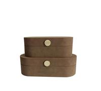 MAYINGLON Ring Box Jewelry Storage Box Display Personalized Mystery Packaging Gifts Wooden Jewelry Box Organizer Surface Leather Exquisite Ring Boxes For Jewellery(Brown,30X13X9CM)