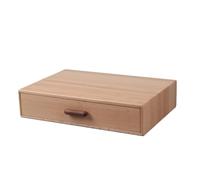 MAYINGLON Ring File Sundries Cosmetics Desk Rack Japanese-style Solid Wood Desktop Storage Box Drawer Multi-layer Office A4 Paper Ring Boxes For Jewellery(Type-A)