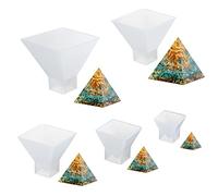 Mayitr 5pcs Silicone Pyramid Mold for DIY Crafts, 3D Reusable Silicone Mold | Perfect for Resin, Epoxy, Candle, Soap, Orgonite Making, Handmade Home Decor & Gifts