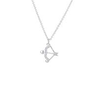 MAYIYAHO Silver Color Eros Bow and Arrow Zircon Necklaces for Women Cupid Love Arrow Pendant Clavicle Chain Party Jewelry