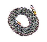 MAYIYAHO Stainless Steel Rope Chain Men's Necklace Rainbow Color Fashion Baby Charm Hip Hop Men Women 24inch Jewelry Making