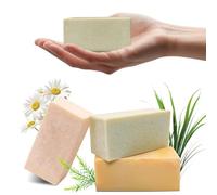 MAYJAM Vegetable Shower Soap, Natural Soap with Olive Oil, Coconut Oil, Shea Butter, Tea Tree Oil, Solid Soap, Face Soap/Body Soap/Hair Soap/Hand Soap, Gentle Cleaning, Handmade Bar Soap 3 x 100 g