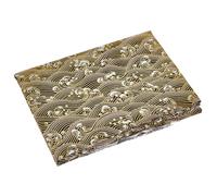 MAYJOYDIY 1×1.4 m Black Japanese Cotton Fabric Ocean Waves Printed Quilting Fabrics Gold Thread Cotton Cloth Bronzing Design for Sewing Clothing Bag Tablecloth Sofa Pillow Decor