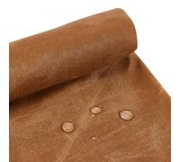 MAYJOYDIY 1.8M Camel Cotton Waxed Canvas Fabric 1.5M Wide Waxed Oilskin Cloth Waterproof Canvas Fabric by The Yard for Seat Cover Canopy Tent Bag Crafts DIY