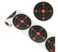 MAYJOYDIY 100Pcs Shooting Splatter Targets Stickers 15cm Reactive Paper Target Stickers Self Adhesive Splatter Targets Paper for Shooting Range, Archery Bow, Practice Training (Round)