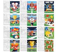 MAYJOYDIY 12 Pcs Rugby Theme Pre Drawn Canvas to Painting Trophy Competition Pre Printed Canvas for Adults 9.8×7.9 Inch Sports Athletes Helmet DIY Paint Art Supplies for Beginners