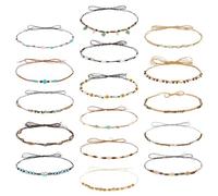 MAYJOYDIY 16 Pcs Cowboy Hat Bands Ethnic Western Hat Belts Rural Cowgirl Turquoise Hatbands Beaded Country Style Leather Belt Adjustable for Women Men