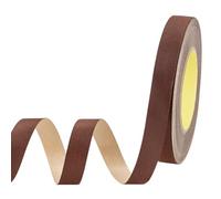 MAYJOYDIY 18mm×22m Self-Adhesive Grosgrain Ribbon Non-Slip Fabric Tape Cloth Tape with Adhesive Backing for DIY Hair Accessories Sewing Gift Wrapping Crafts Decor, Brown
