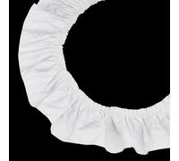 MAYJOYDIY 2.7m White Cotton Pleated Ribbon 140mm Vintage Ruffled Trimming Lace Ruffled Wave Edge Lace Trim for Wedding Bridal Dress Embellishment DIY Clothes Decor